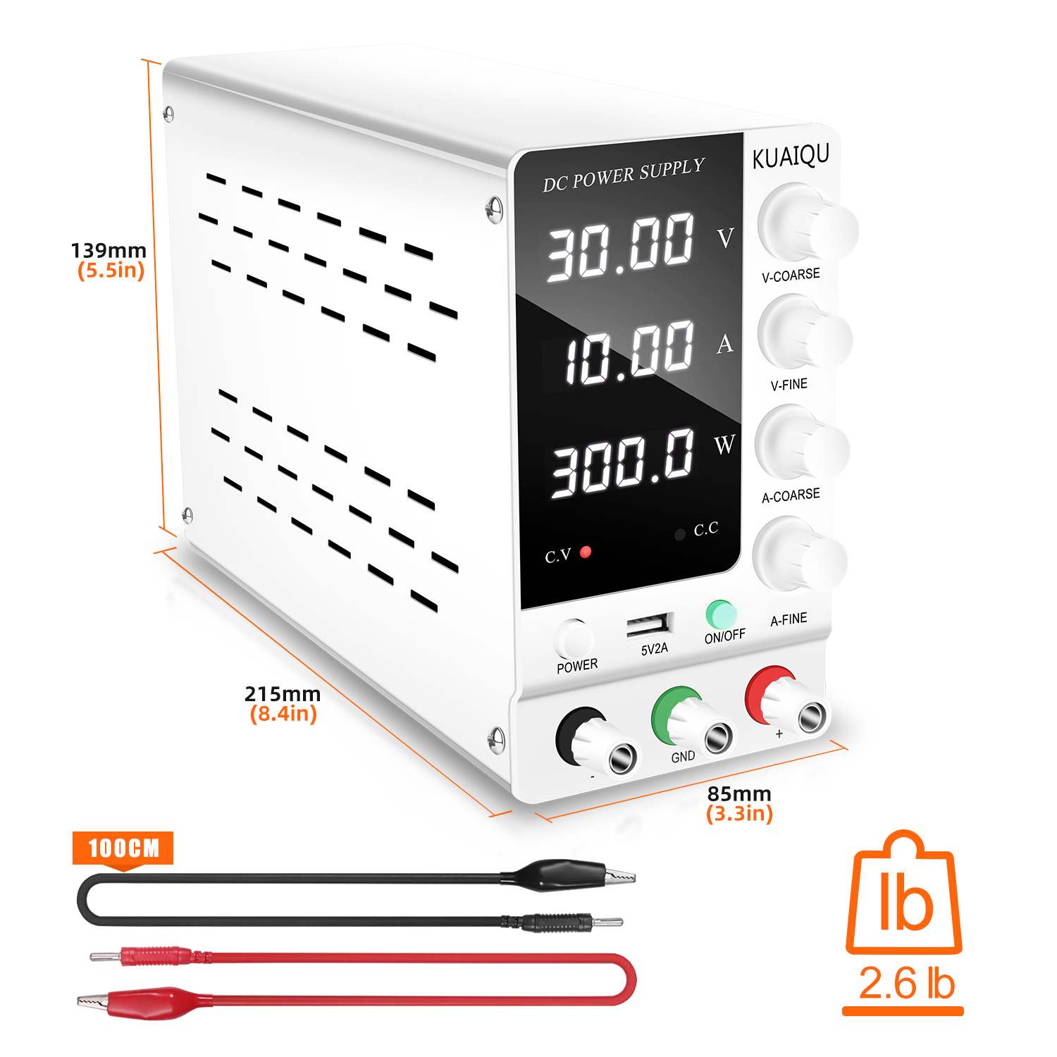 KUAIQU Lab DC Power Supply 30V - đánh giá và giá High Precision Adjustable Lab Power Supply 120V 3A